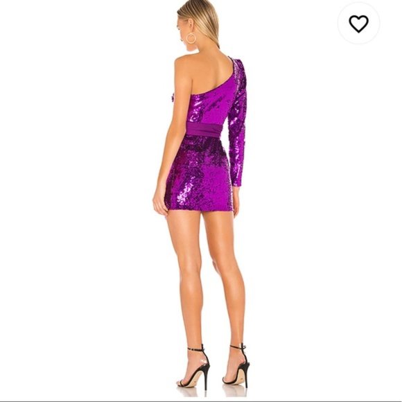 NEW Revolve NBD purple sequins mini dress - Picture 2 of 4